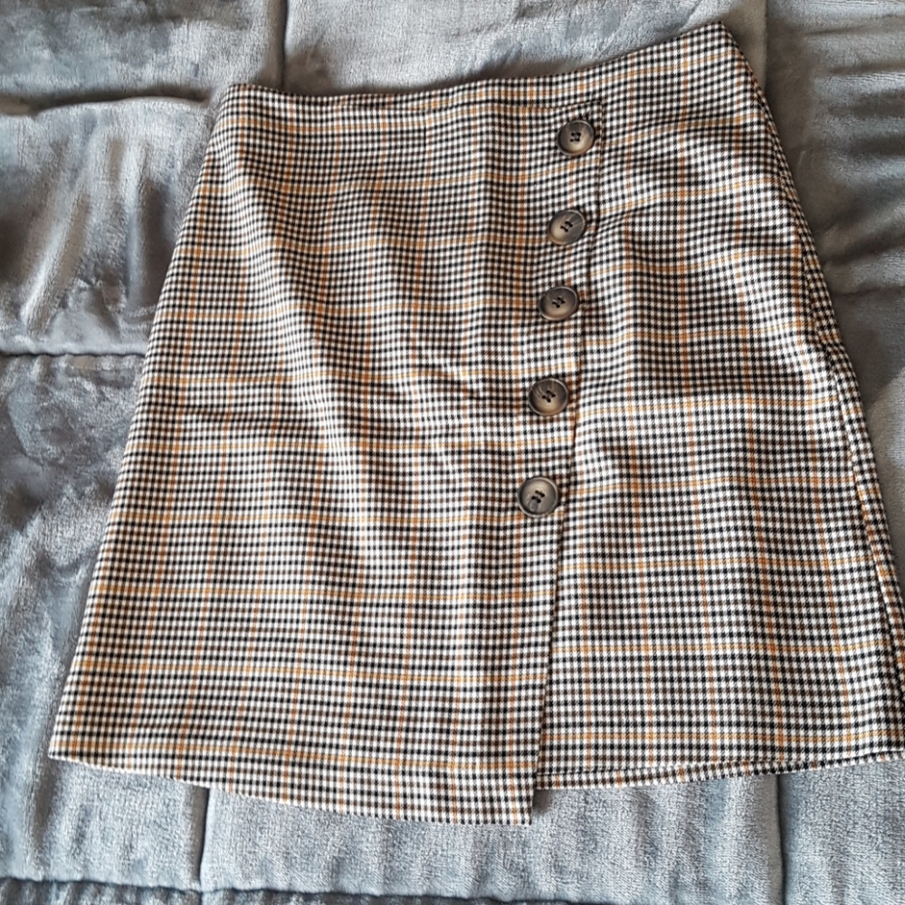 Plaid chequered skirt
